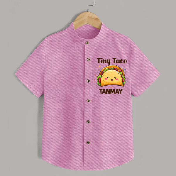 Tiny Taco Foodie Shirt - BABY PINK - 0 - 6 Months Old (Chest 23")