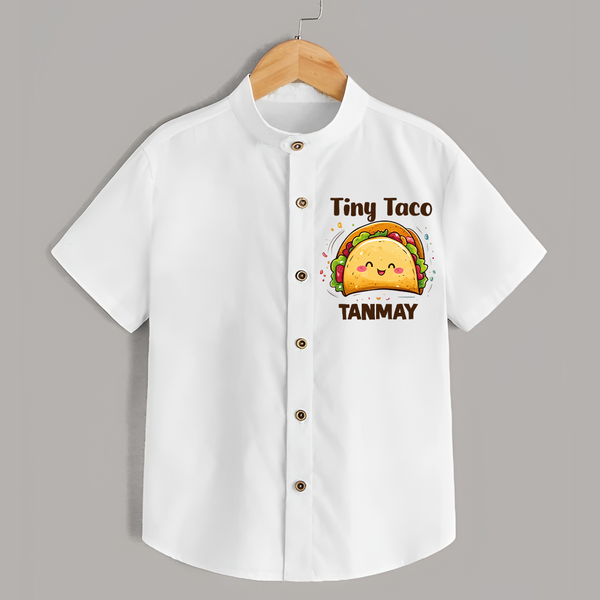 Tiny Taco Foodie Shirt - WHITE - 0 - 6 Months Old (Chest 23")