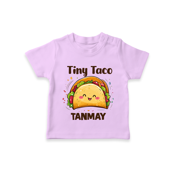 Tiny Taco Foodie Tshirt - LILAC - 0-5 Months Old (Chest 17")