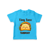 Tiny Taco Foodie Tshirt - SKY BLUE - 0-5 Months Old (Chest 17")