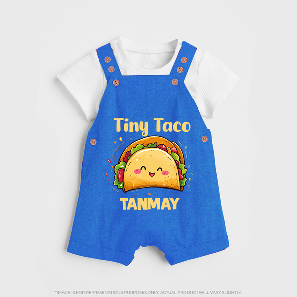Tiny Taco Foodie Dungaree - COBALT BLUE - 0 - 5 Months Old (Chest 18")