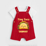 Tiny Taco Foodie Dungaree - RED - 0 - 5 Months Old (Chest 18")