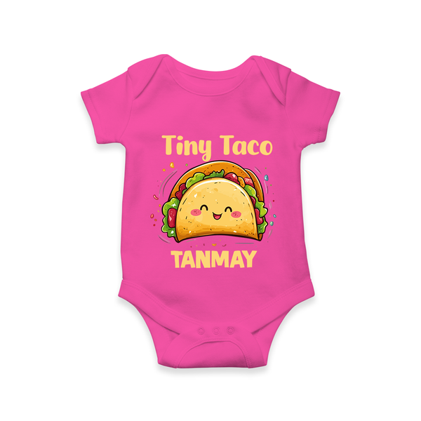 Tiny Taco Foodie Romper - HOT PINK - New Born (Chest 14")