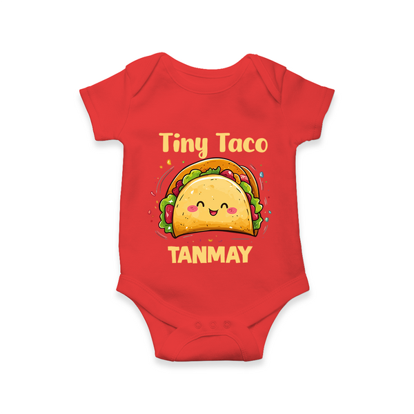 Tiny Taco Foodie Romper - RED - New Born (Chest 14")