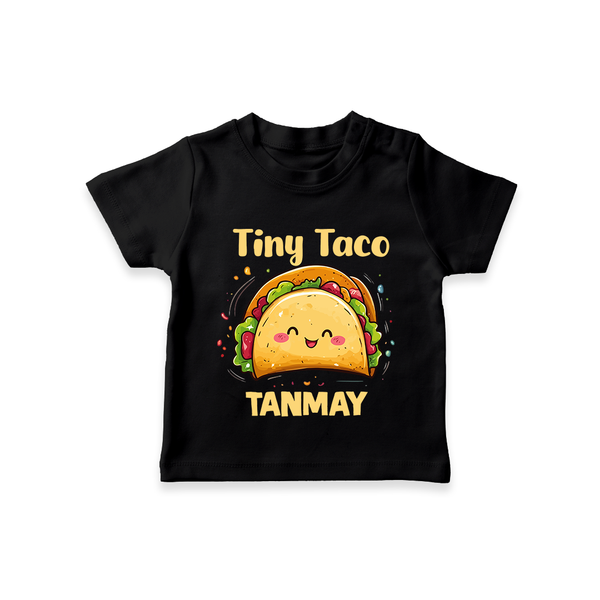 Tiny Taco Foodie Tshirt - BLACK - 0-5 Months Old (Chest 17")