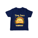 Tiny Taco Foodie Tshirt - NAVY BLUE - 0-5 Months Old (Chest 17")