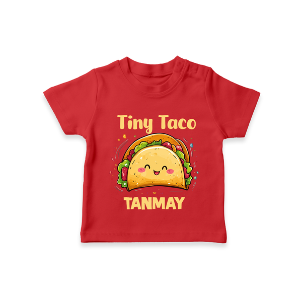 Tiny Taco Foodie Tshirt - RED - 0-5 Months Old (Chest 17")