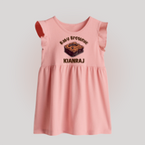 Baby Brownie Dessert Lover Baby Frock - BABY PINK - 0 - 3 Months Old (Chest 17")