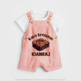 Baby Brownie Dessert Lover Dungaree - PEACH - 0 - 5 Months Old (Chest 18")