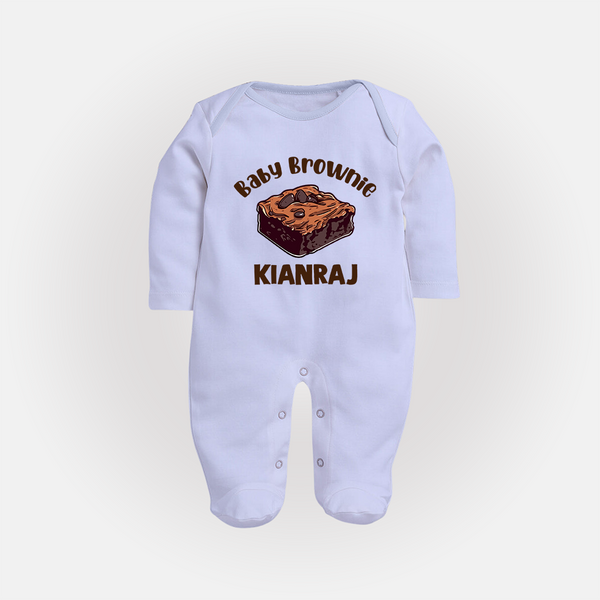 Baby Brownie Dessert Lover Full body suit - BABY BLUE - New Born (Chest 7.5")