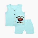 Baby Brownie Dessert Lover Jabla Set - BABY BLUE - 0 - 3 Months Old (Chest 9.8")