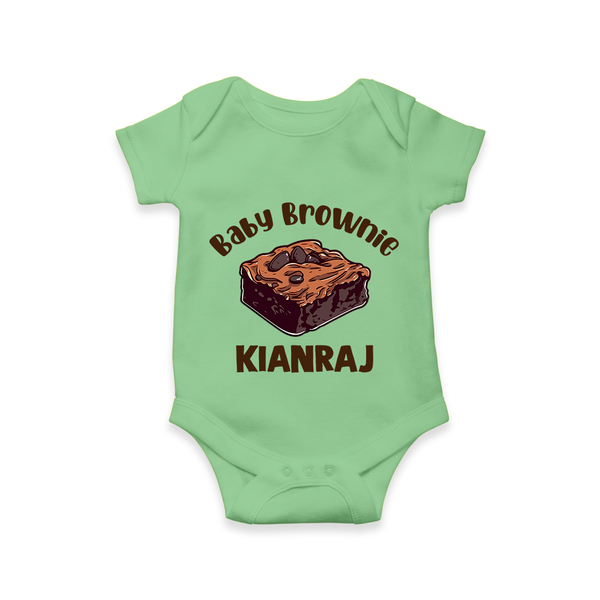 Baby Brownie Dessert Lover Romper - GREEN - New Born (Chest 14")