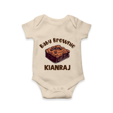 Baby Brownie Dessert Lover Romper - IVORY - New Born (Chest 14")
