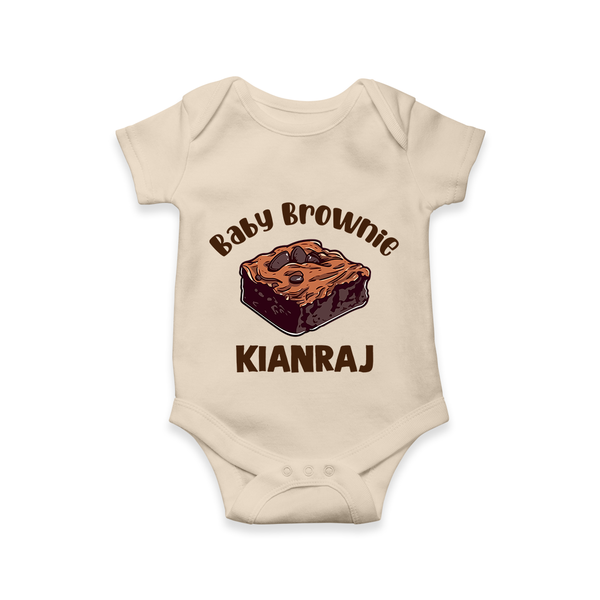 Baby Brownie Dessert Lover Romper - IVORY - New Born (Chest 14")