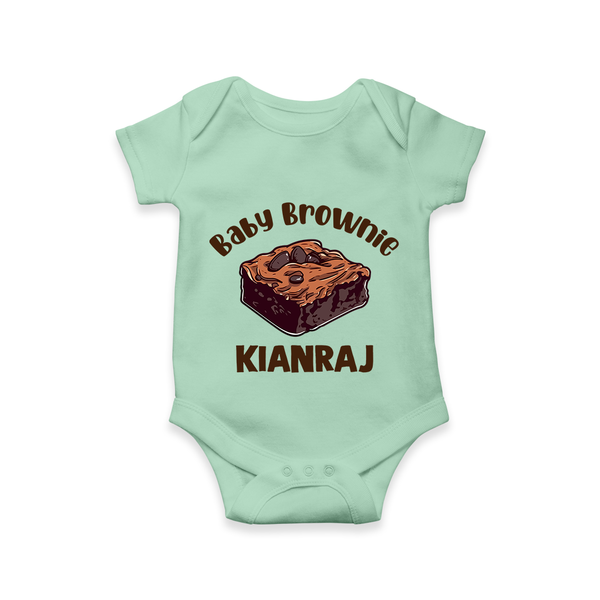 Baby Brownie Dessert Lover Romper - MINT GREEN - New Born (Chest 14")