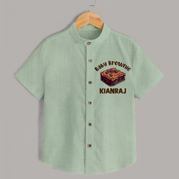 Baby Brownie Dessert Lover Shirt - MINT GREEN - 0 - 6 Months Old (Chest 23")