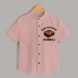 Baby Brownie Dessert Lover Shirt - PEACH - 0 - 6 Months Old (Chest 23")