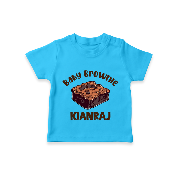 Baby Brownie Dessert Lover Tshirt - SKY BLUE - 0-5 Months Old (Chest 17")
