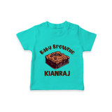 Baby Brownie Dessert Lover Tshirt - TEAL - 0-5 Months Old (Chest 17")