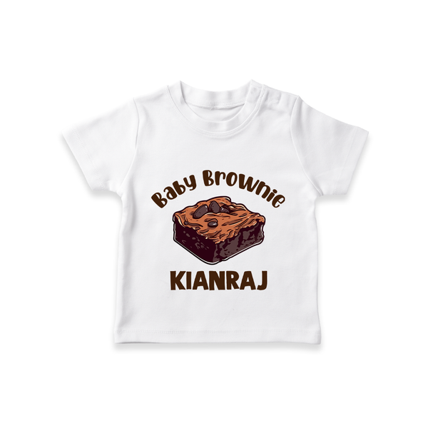 Baby Brownie Dessert Lover Tshirt - WHITE - 0-5 Months Old (Chest 17")