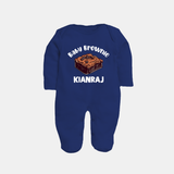 Baby Brownie Dessert Lover Full body suit - NAVY BLUE - New Born (Chest 7.5")