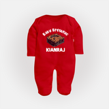 Baby Brownie Dessert Lover Full body suit - RED - New Born (Chest 7.5")