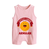 Little Ladoo Sweet Lover Button Romper - BABY PINK - New Born (Chest 18")
