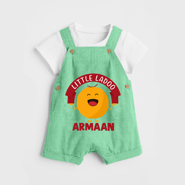 Little Ladoo Sweet Lover Dungaree - GREEN - 0 - 5 Months Old (Chest 18")