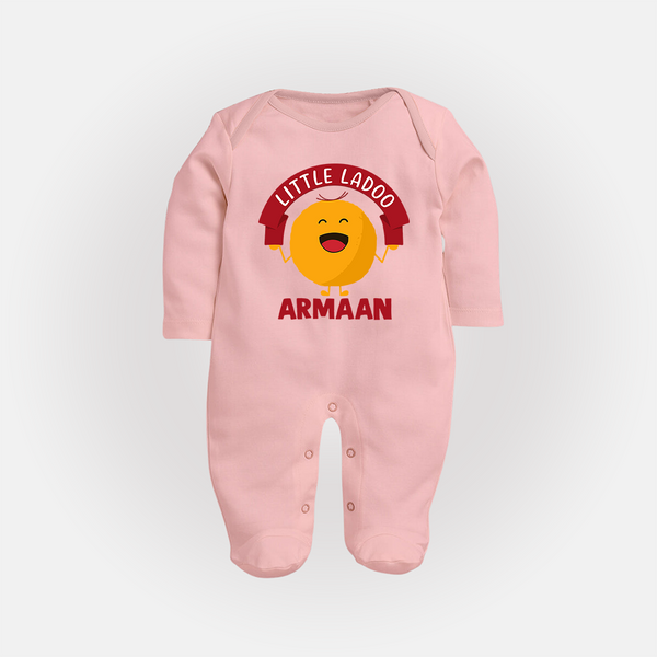 Little Ladoo Sweet Lover Full body suit - BABY PINK - New Born (Chest 7.5")
