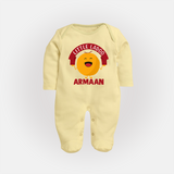 Little Ladoo Sweet Lover Full body suit - PASTEL YELLOW - New Born (Chest 7.5")