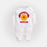 Little Ladoo Sweet Lover Full body suit - WHITE - New Born (Chest 7.5")
