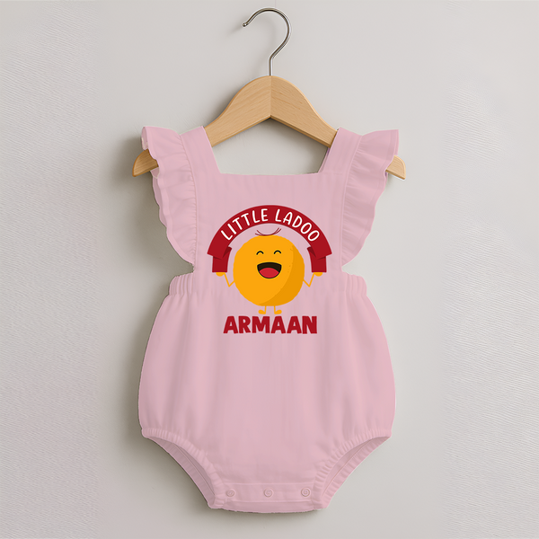 Little Ladoo Sweet Lover Romper Frock - BABY PINK - 0 - 3 Months Old (Chest 19")