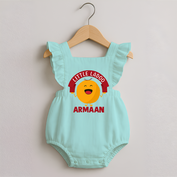 Little Ladoo Sweet Lover Romper Frock - MINT GREEN - 0 - 3 Months Old (Chest 19")