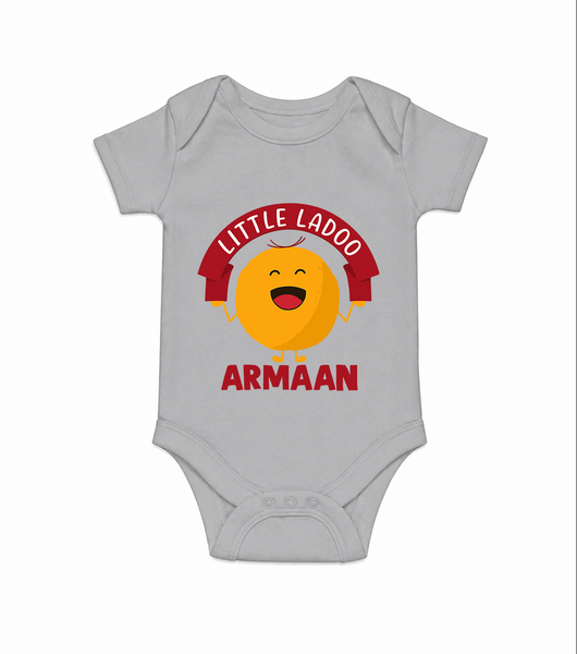 Little Ladoo Sweet Lover Romper - GREY - New Born (Chest 14")