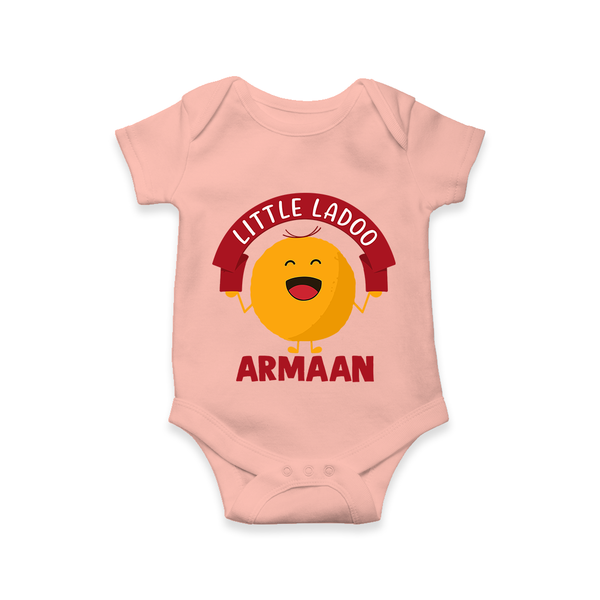 Little Ladoo Sweet Lover Romper - PEACH - New Born (Chest 14")