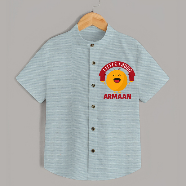 Little Ladoo Sweet Lover Shirt - ARCTIC BLUE - 0 - 6 Months Old (Chest 23")