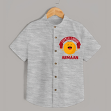 Little Ladoo Sweet Lover Shirt - GREY - 0 - 6 Months Old (Chest 23")