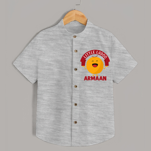 Little Ladoo Sweet Lover Shirt - GREY - 0 - 6 Months Old (Chest 23")