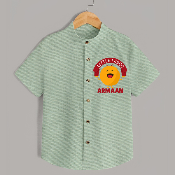Little Ladoo Sweet Lover Shirt - MINT GREEN - 0 - 6 Months Old (Chest 23")