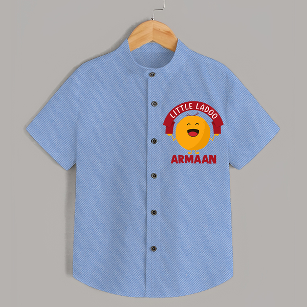 Little Ladoo Sweet Lover Shirt - SKY BLUE - 0 - 6 Months Old (Chest 23")