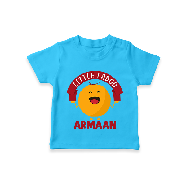 Little Ladoo Sweet Lover Tshirt - SKY BLUE - 0-5 Months Old (Chest 17")