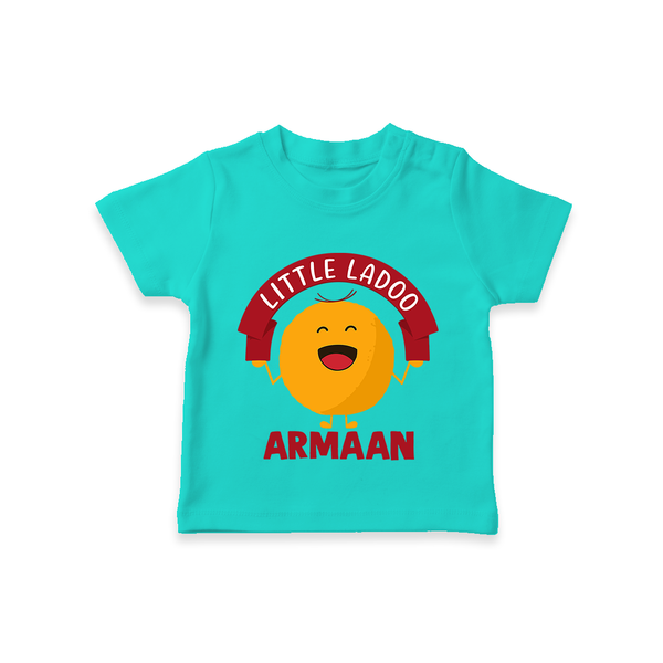 Little Ladoo Sweet Lover Tshirt - TEAL - 0-5 Months Old (Chest 17")