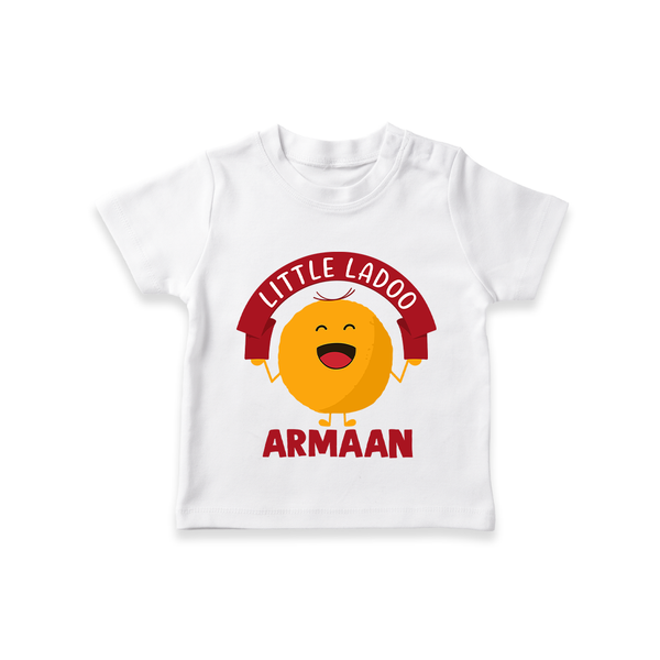 Little Ladoo Sweet Lover Tshirt - WHITE - 0-5 Months Old (Chest 17")
