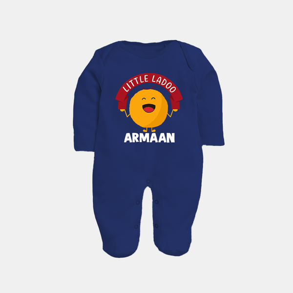 Little Ladoo Sweet Lover Full body suit - NAVY BLUE - New Born (Chest 7.5")