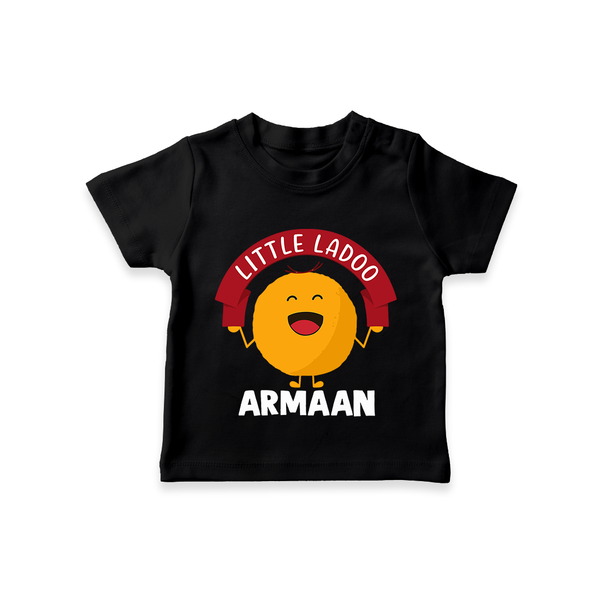 Little Ladoo Sweet Lover Tshirt - BLACK - 0-5 Months Old (Chest 17")