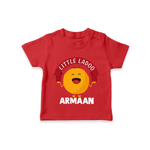 Little Ladoo Sweet Lover Tshirt - RED - 0-5 Months Old (Chest 17")