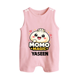 Momo Magic Dumpling Lover Button Romper - BABY PINK - New Born (Chest 18")