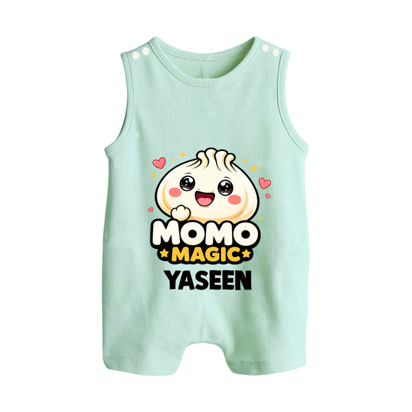 Momo Magic Dumpling Lover Button Romper - MINT GREEN - New Born (Chest 18")