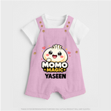 Momo Magic Dumpling Lover Dungaree - BABY PINK - 0 - 5 Months Old (Chest 18")
