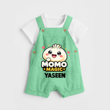 Momo Magic Dumpling Lover Dungaree - GREEN - 0 - 5 Months Old (Chest 18")